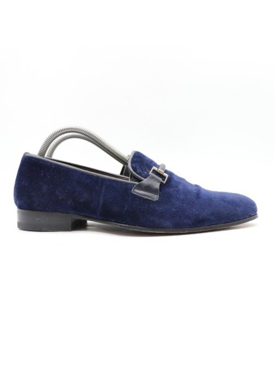 Mezlan Blue Velvet Horse Bit Loafers Men\'s US Size 8 M Slip on Dress Shoes main image 9